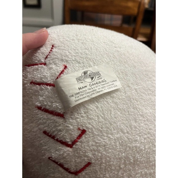 The Simpson's SI Baseball Plush 9" Ball Matt Groening Universal Studios - Picture 7 of 7